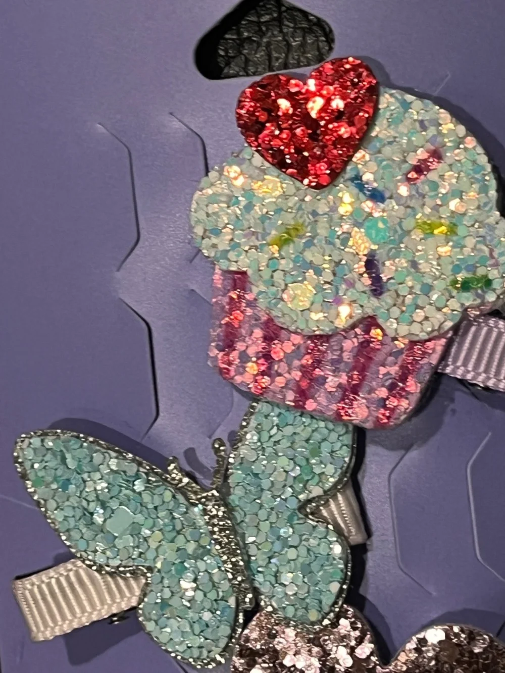 Claire’s 4-pm of glitter hair clips NWT